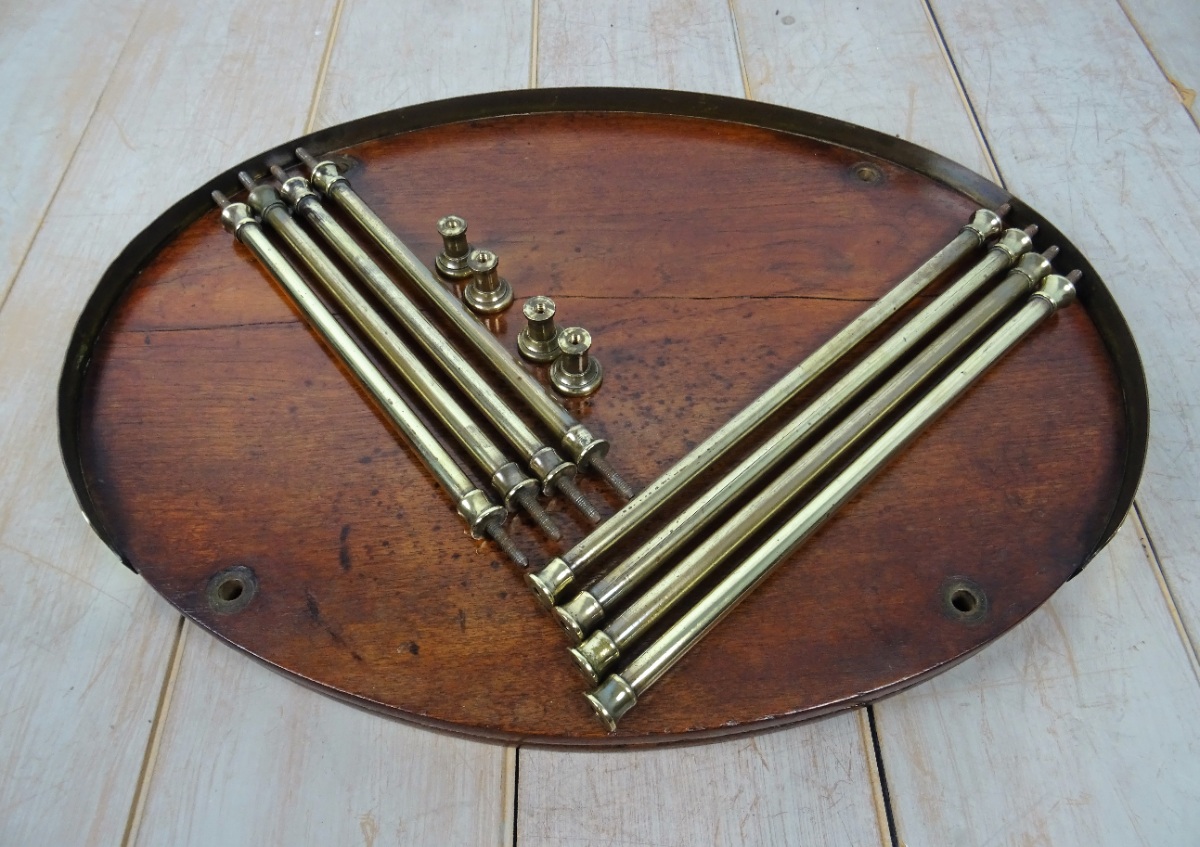 A Campaign Brass-Mounted Mahogany Occasional TableWashstand (7).JPG